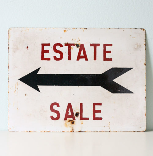 estate sale sign